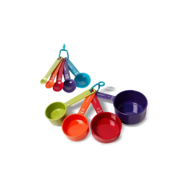 Farberware Color 9-Piece Plastic Measuring Cups and Spoons Set