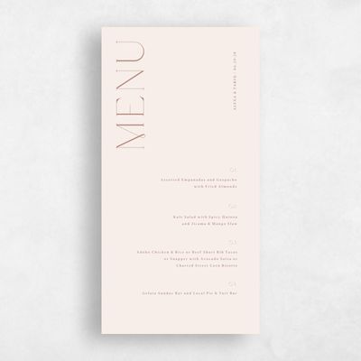 Café au Lait, Brown Wedding Menu - Gothenburg