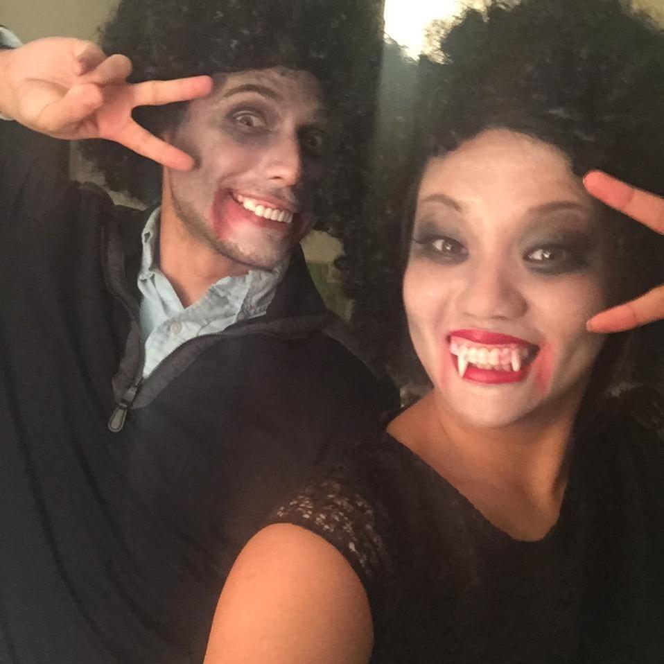 First Halloween together in Vermillion, SD in 2015 before heading to an AIGA party where people were confused on our costumes & asked if we were suppose to be Michael Jackson.. & possibly twins?