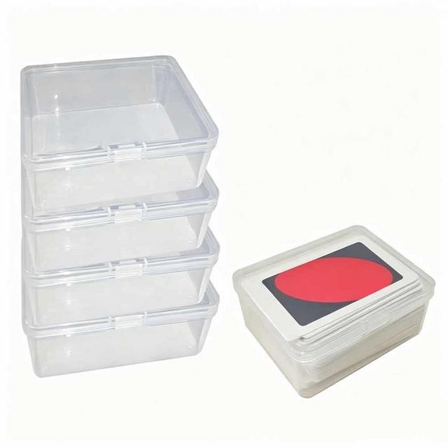 DKAOVH 4PCS Plastic Game Card Storage Box, Card Case for UNO Cards, playing card box, High Capacity Playing Card Case (NO Cards)