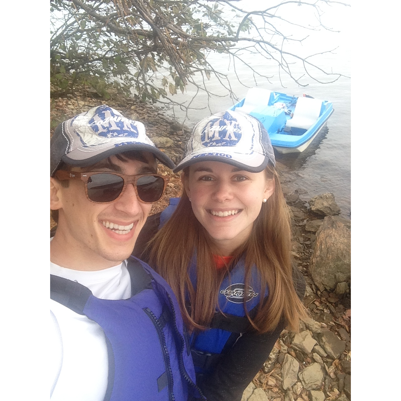 2017 - Smith Mountain Lake, VA - Paddle Boating - Safety first with our life vests :D