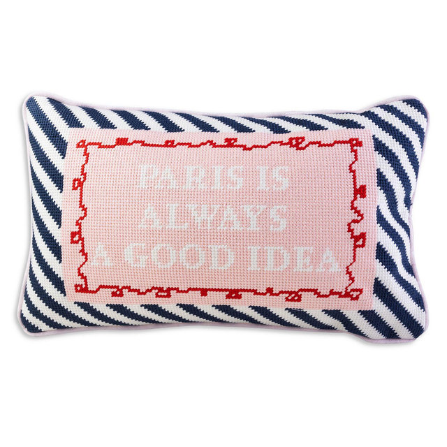 Furbish Studio Paris Needlepoint Decorative Pillow
