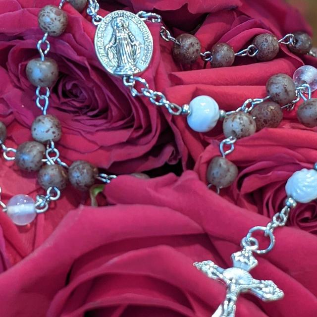 Handmade Rosary Using YOUR Dried Flower Petals