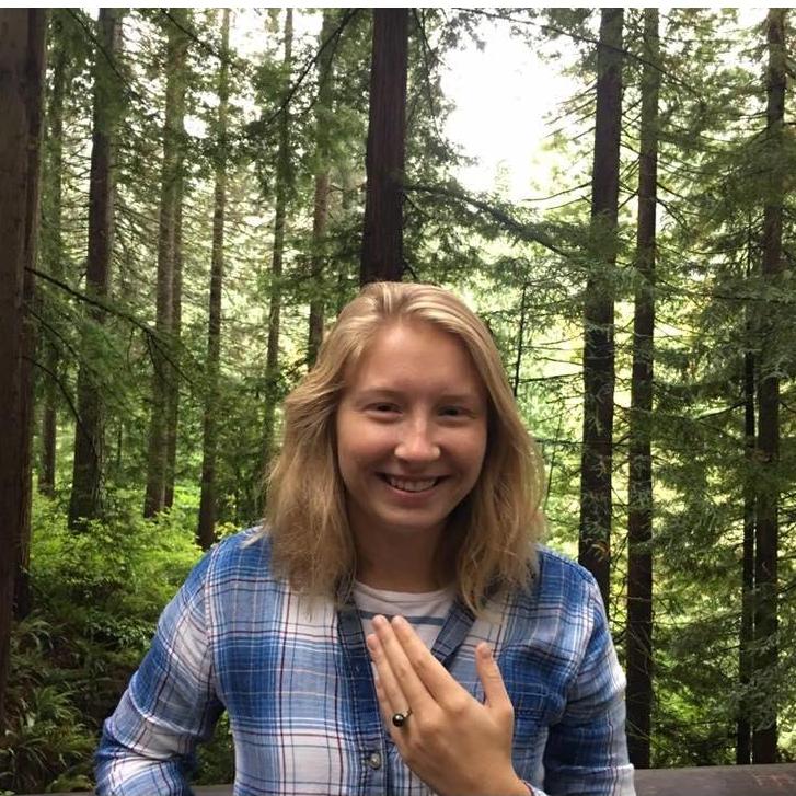 I said yes! After a rainy hike through the Hoyt Arboretum in Portland, Oregon. Chris got on one knee in a grove of Redwoods and I said Yes :).