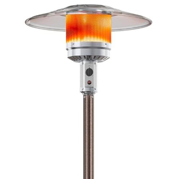 SMUG 48,000 BTU Propane Heater Outdoor Patio Heaters with Wheels, Patio Heater Deck Porch for Outdoor Use Camping Backyard Commercial,Double-Layer Stainless Steel Burner, 87" H