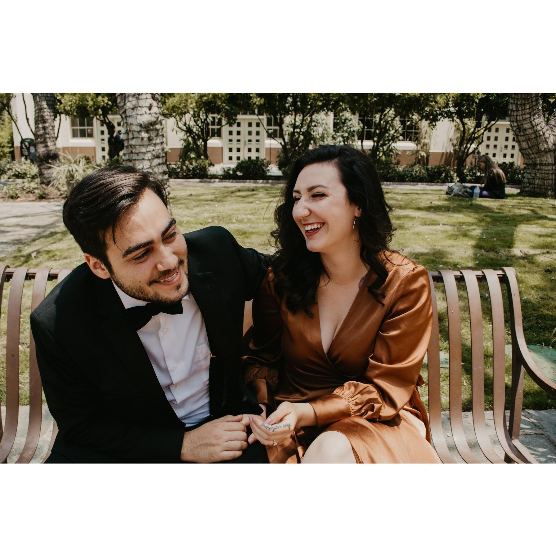 engagement photoshoot, los angeles union station