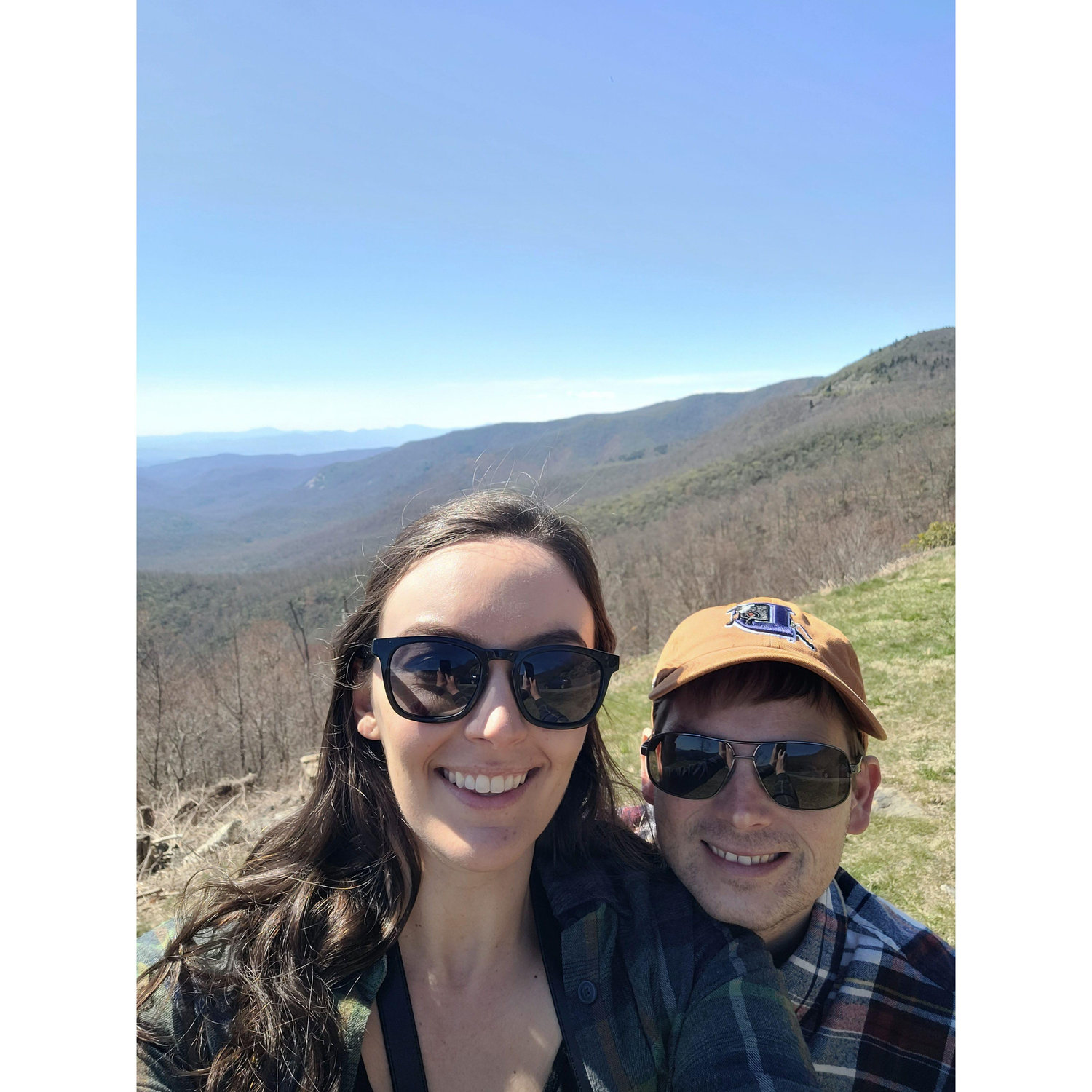 Taking a break for a donut picnic along the Blue Ridge Parkway.