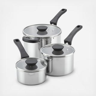 Neat Nest 6-Piece Space Saving Stainless Steel Saucepan Set