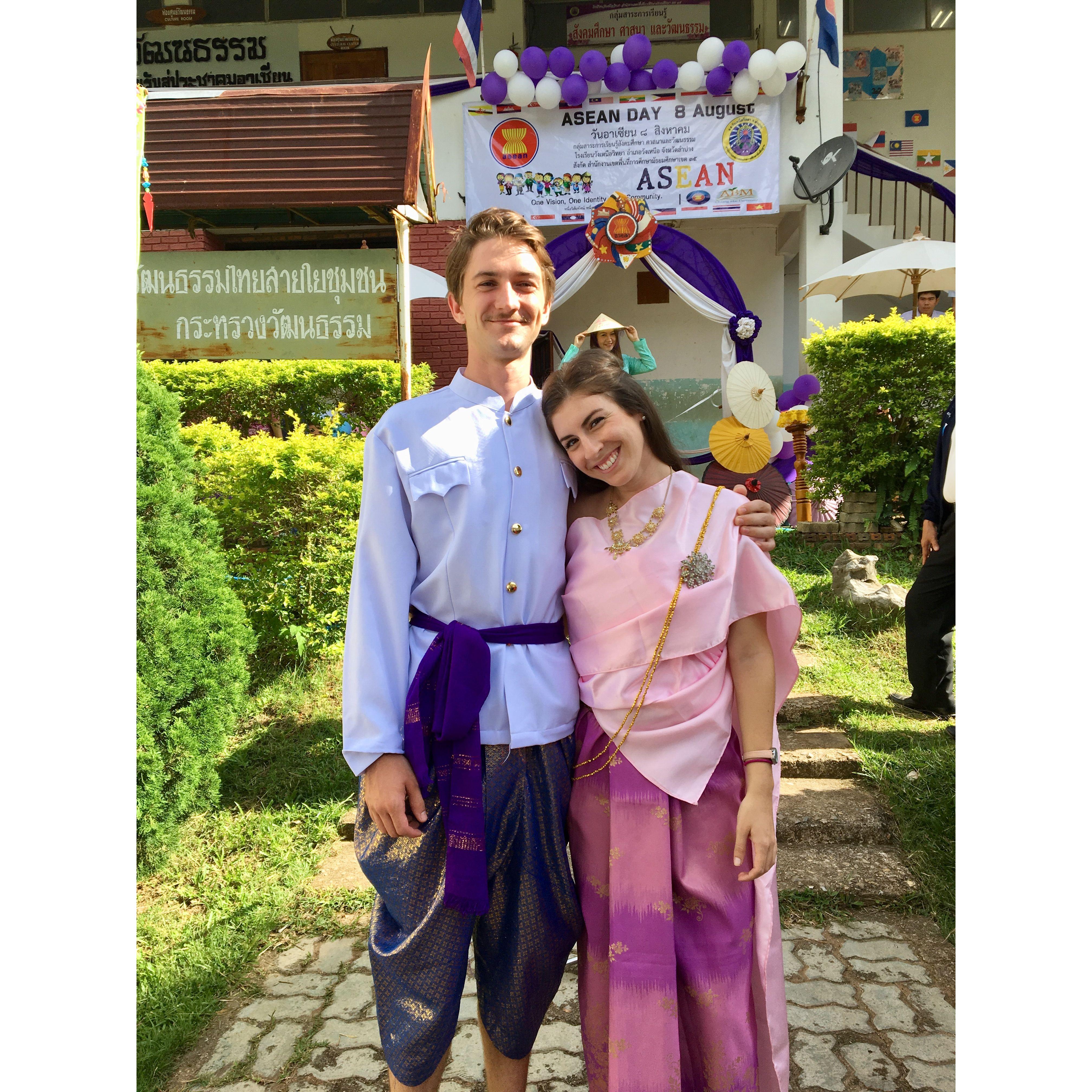 Sporting Thai formal-wear