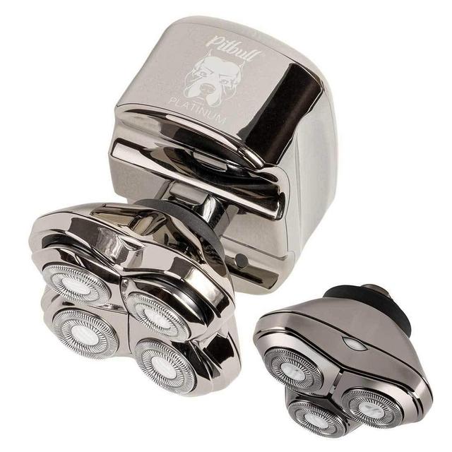 Skull Shaver Pitbull Platinum Pro Electric Head and Face Razor for Men with Bonus CR-3 Blade