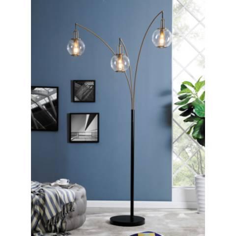 Gold 3-light arc lamp
