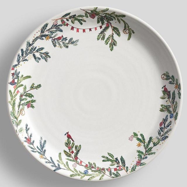 Christmas in the Country Stoneware Dinner Plates, Set of 4