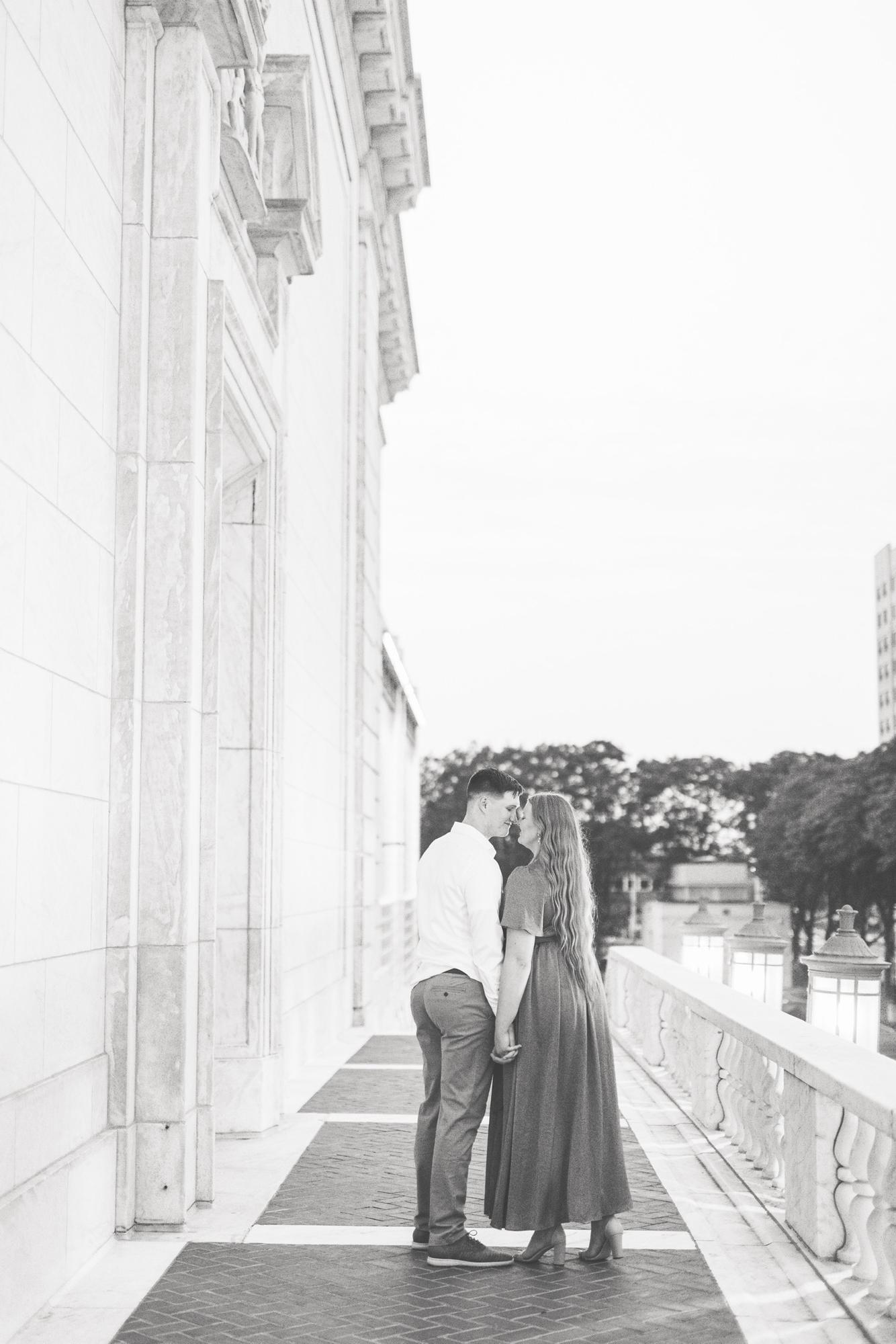 Engagement photos taken at the DIA