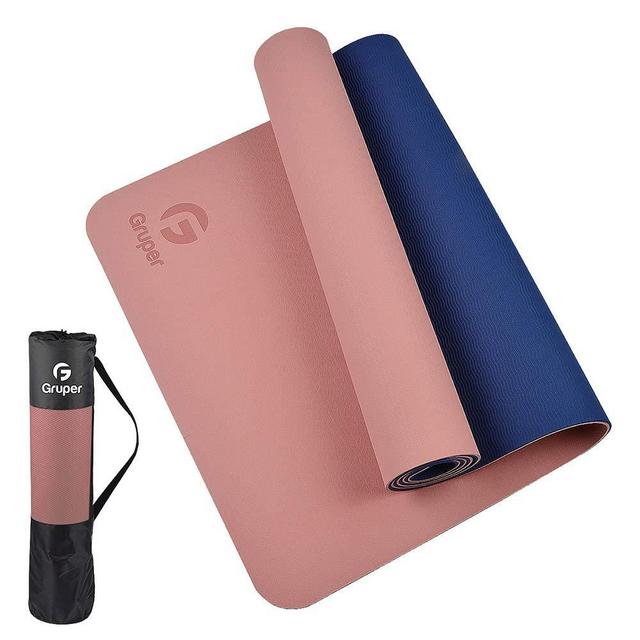 Gruper Yoga Mat Non Slip, Eco Friendly Fitness Exercise Mat with Carrying Strap,Pro Yoga Mats for Women,Workout Mats for Home, Pilates and Floor Exercises