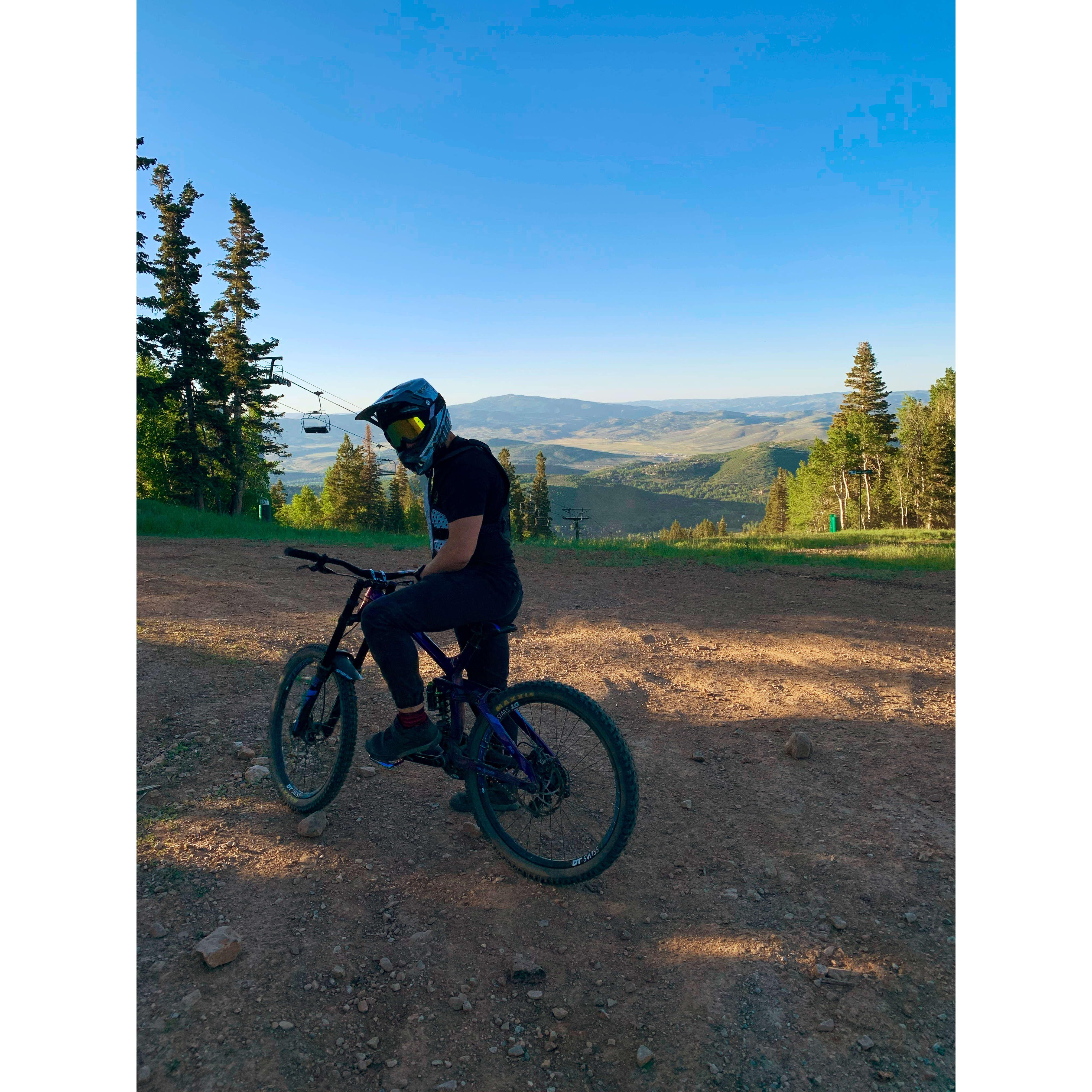 Gabe's love of mountain biking is slowly becoming a family affair