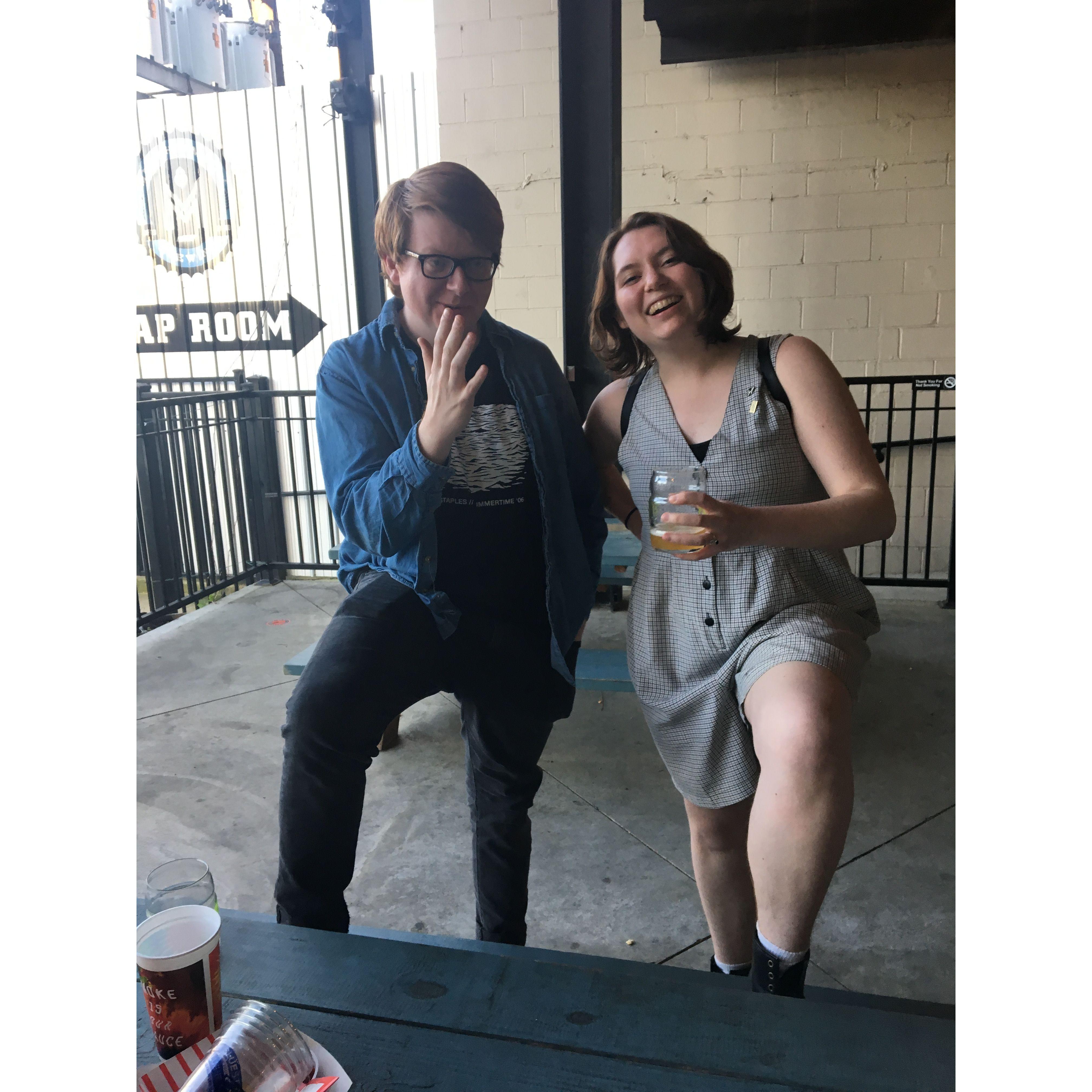 The only pic on here from before we started dating! Zach recently found this shirt behind a drawer. The magic of love is real. Taken by...Weston? Maybe?