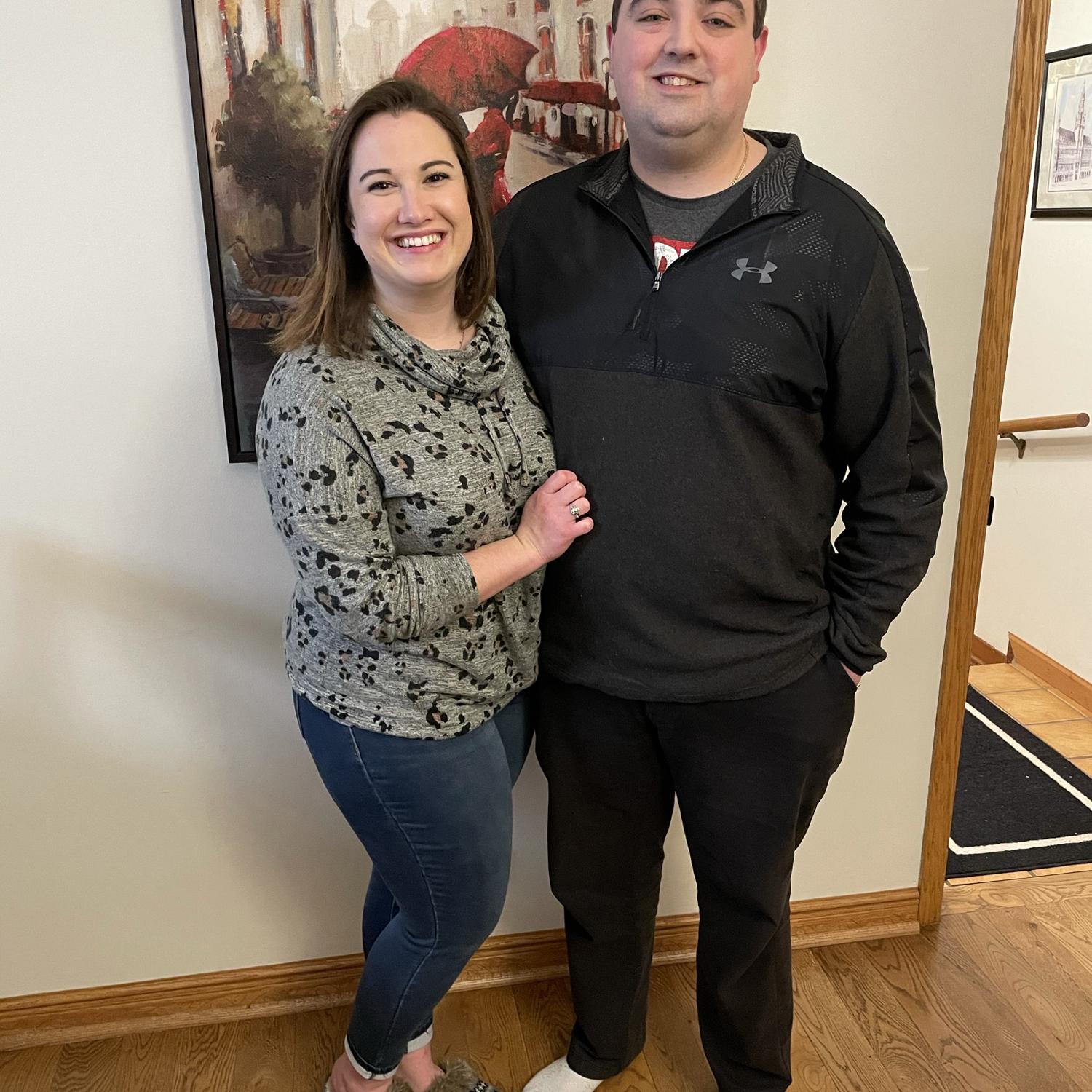 First picture together! Sam’s 27th birthday party!