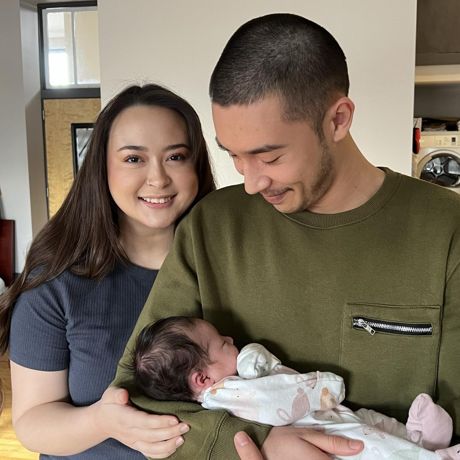 Us meeting Laneya, our sweet flower girl, for the first time!