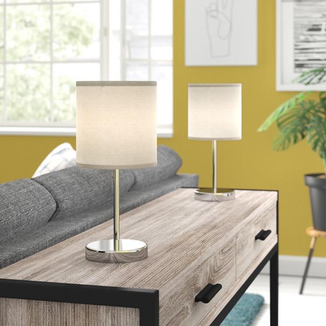Bovee 11.8" Chrome Table Lamp Set