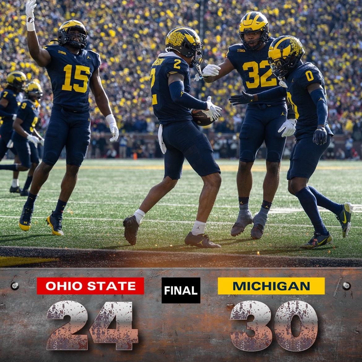 We met up at a bar to watch "The" Ohio State vs Michigan game. Doug showed up with his Michigan shirt (but his whole family is from Ohio and roots for Ohio State).... love at first sight