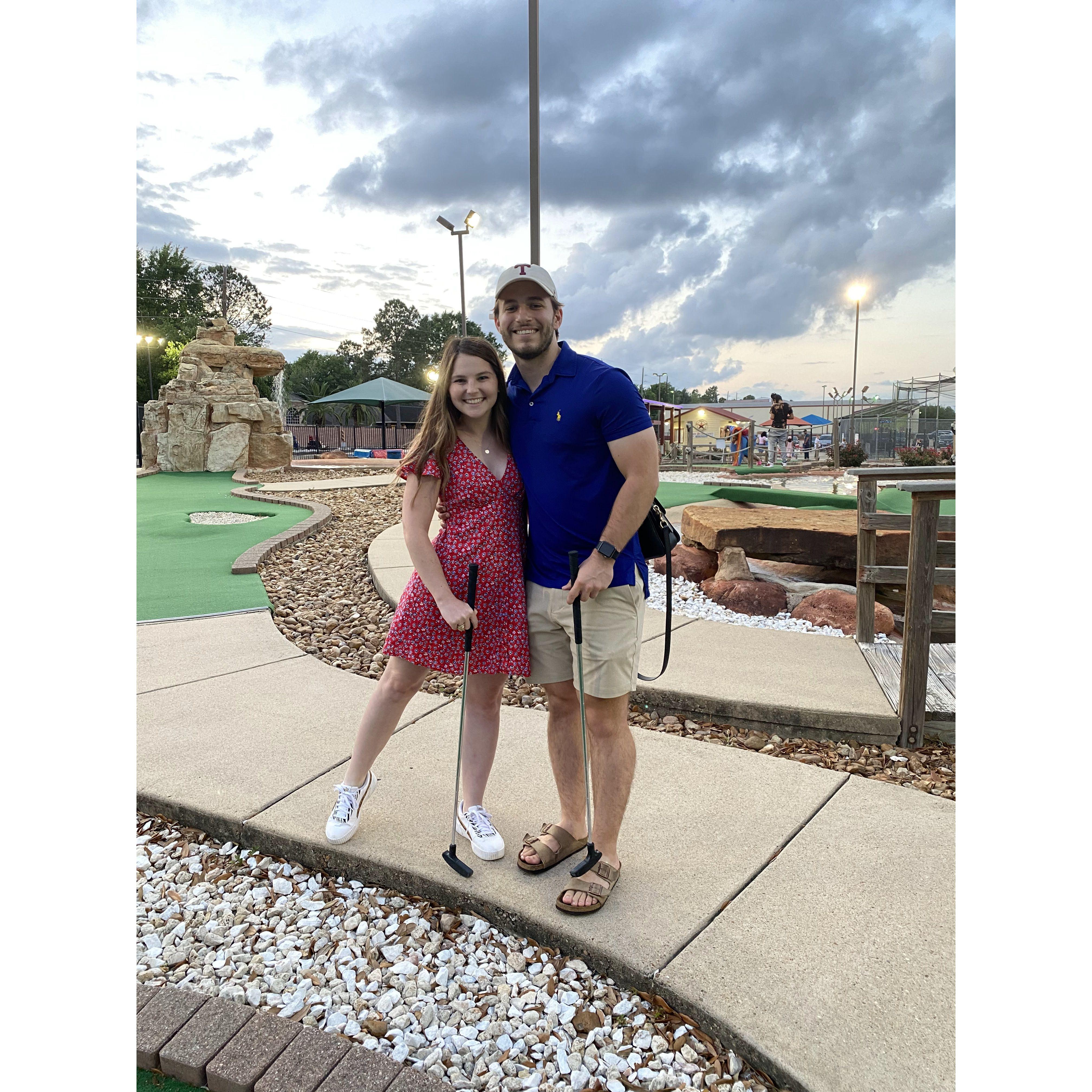 We have a scratch-off date book, the prompt was to thrift your partner a new outfit, give them a new name for the evening, go do a public activity and have a stranger take a picture.