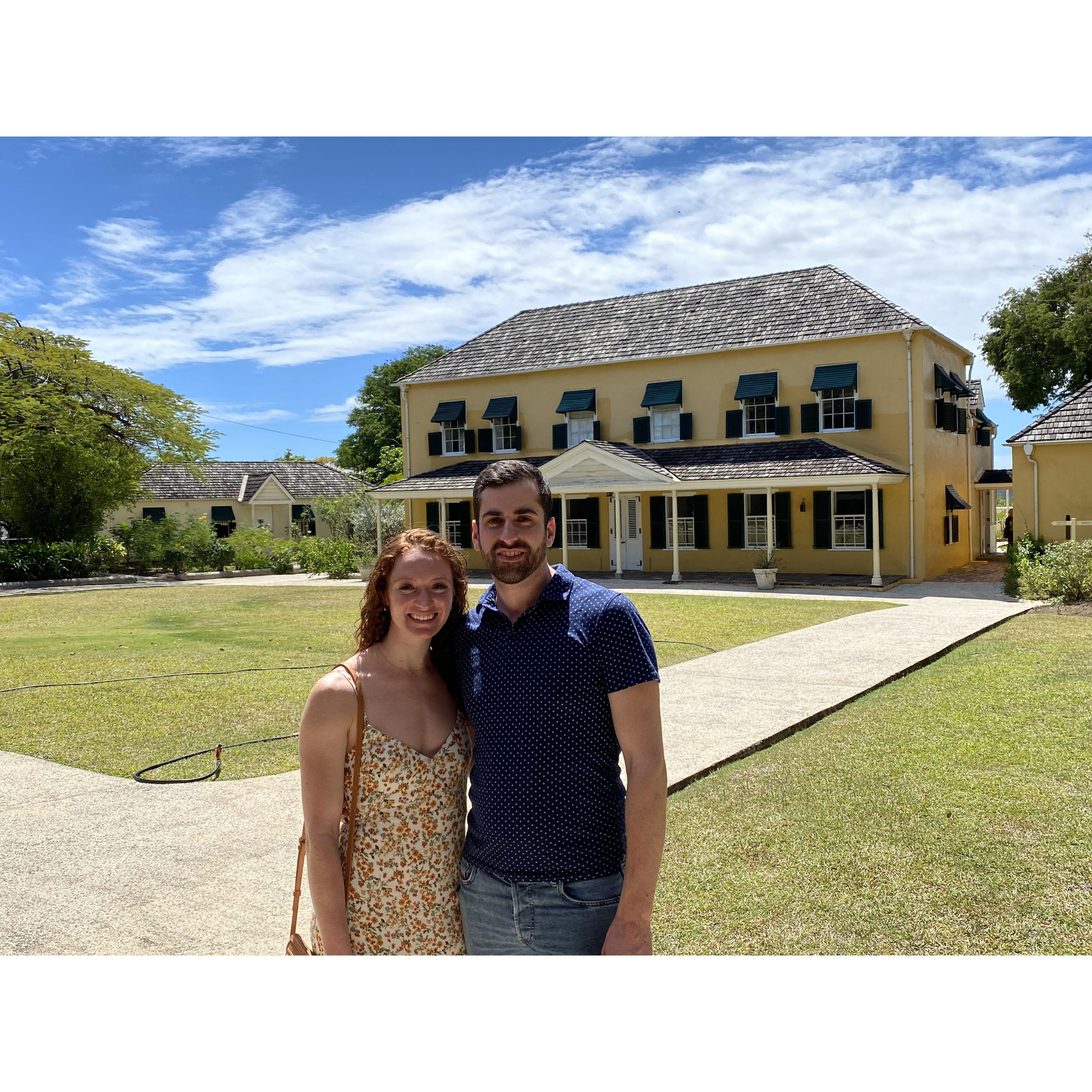 George Washington's temporary home in Barbados