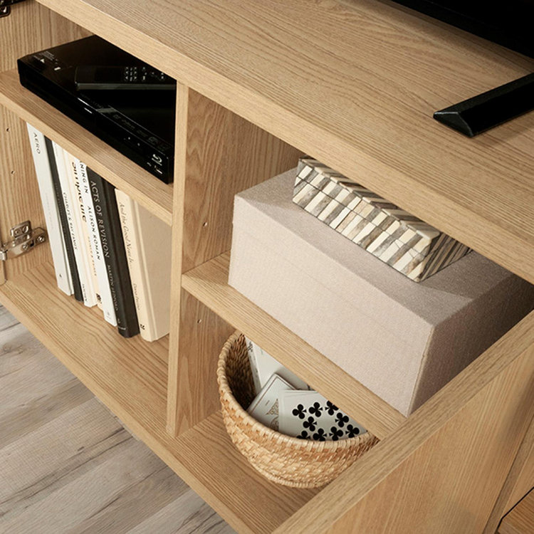 Sauder, Modern TV Credenza with Doors | Zola
