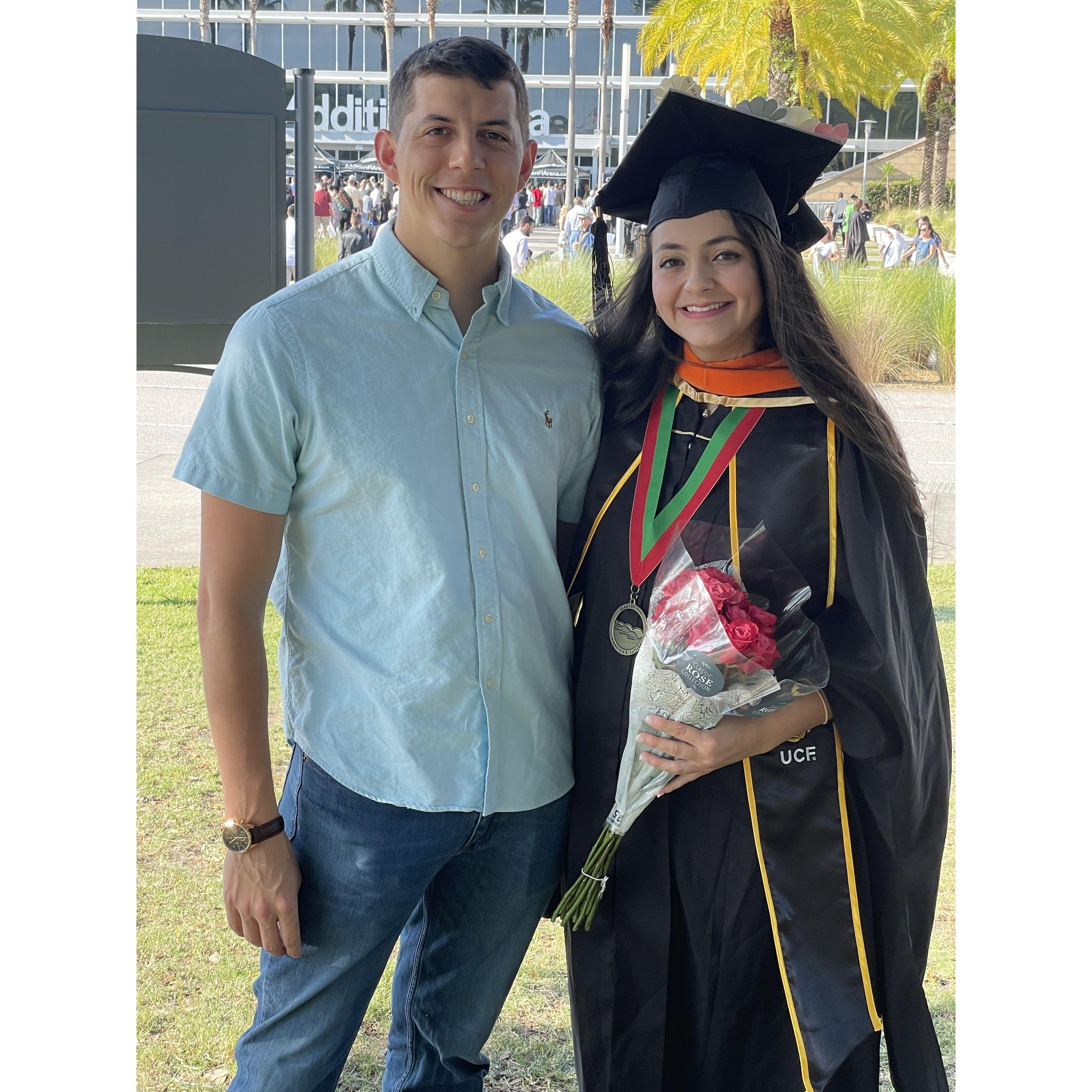 At Daniela's Masters Graduation