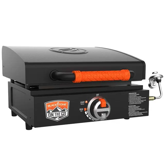 Blackstone On-The-Go Tabletop Griddle with Hood Model 12500 btu #1900 Black
