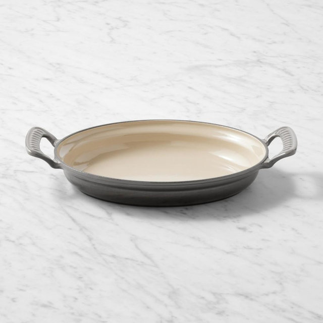 Le Creuset Modern Heritage Enameled Cast Iron Oval Gratin, 1 3/4-Qt., Oyster
