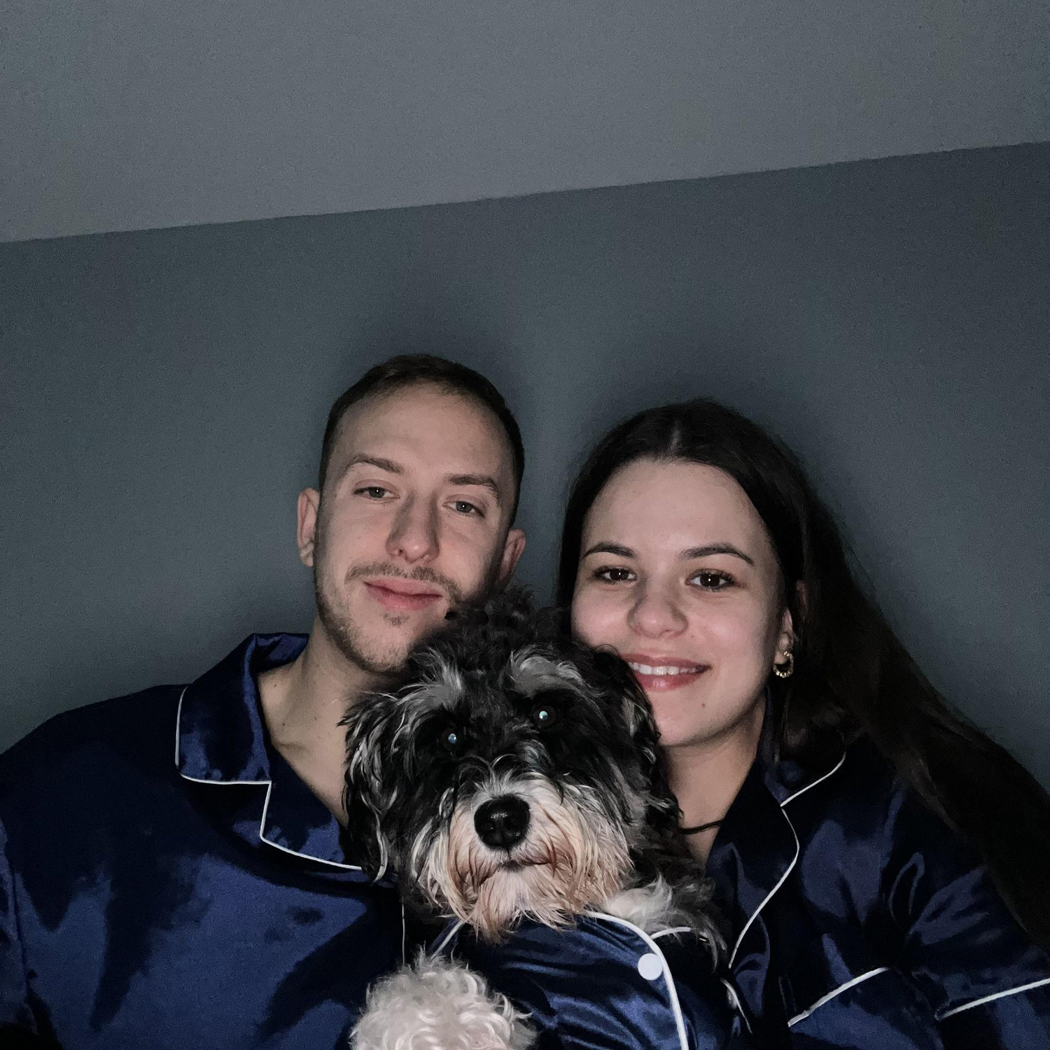 Family portrait with matching PJ's, Hamilton, UK, 2024