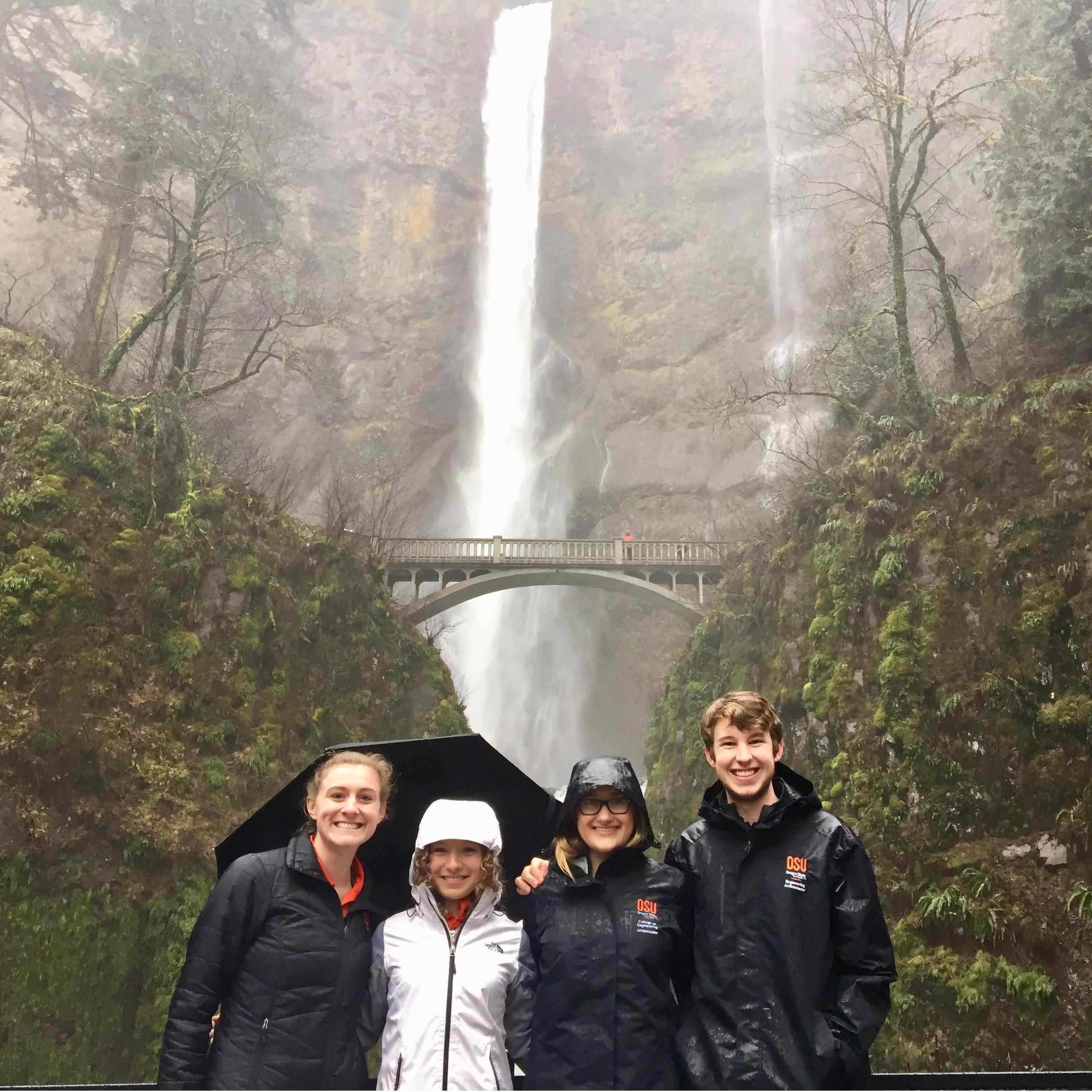 Fun Fact: Arek and Lauren worked together at Oregon State University prior to dating! Here, they visited Multnomah Falls on the way to the Google Energy Fair in March 2017.