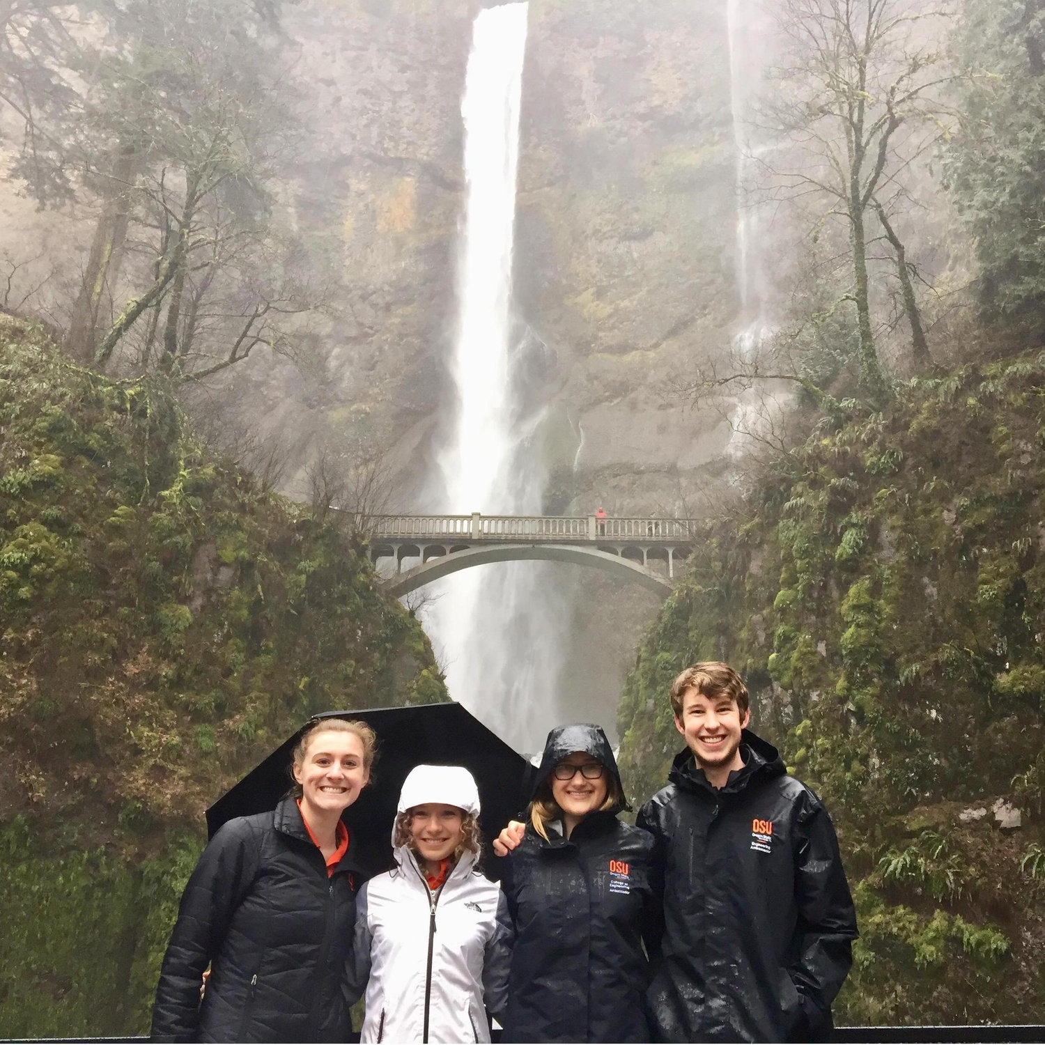 Fun Fact: Arek and Lauren worked together at Oregon State University prior to dating! Here, they visited Multnomah Falls on the way to the Google Energy Fair in March 2017.