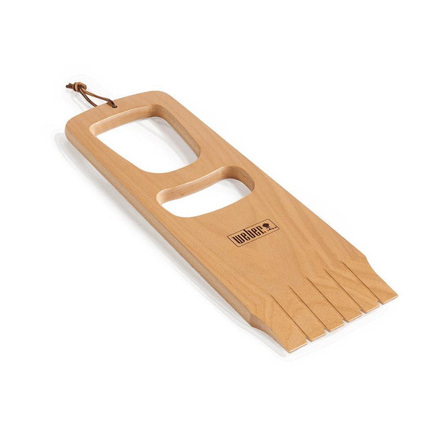 Weber Wood Scraper – Durable Hardwood Grill Scraper for Safe, Bristle‑Free Cleaning on All Grate Types - Grate-Conforming Notches