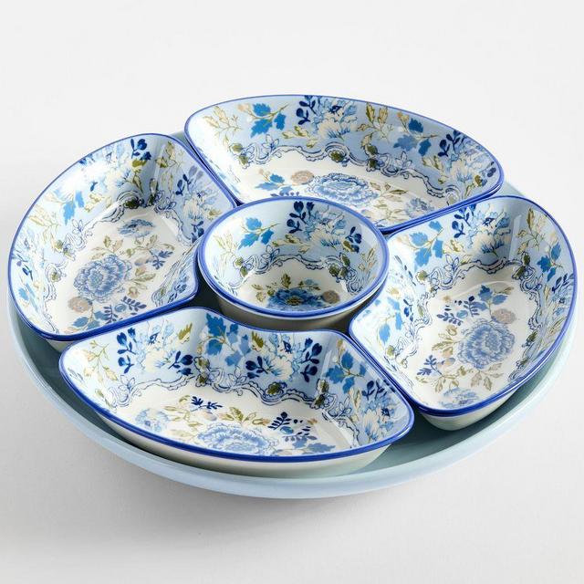 Kravet Arboretum Multi-Condiment Server, Blue