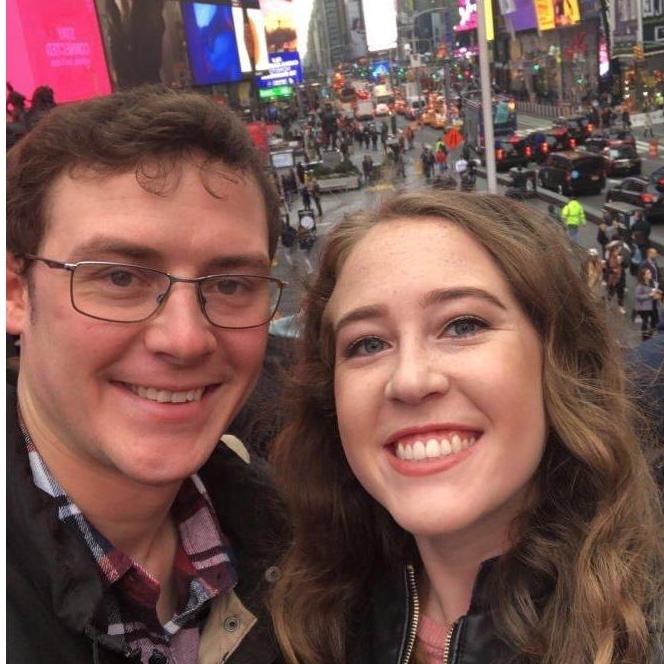 Times Square, 2019... right before we got engaged.
