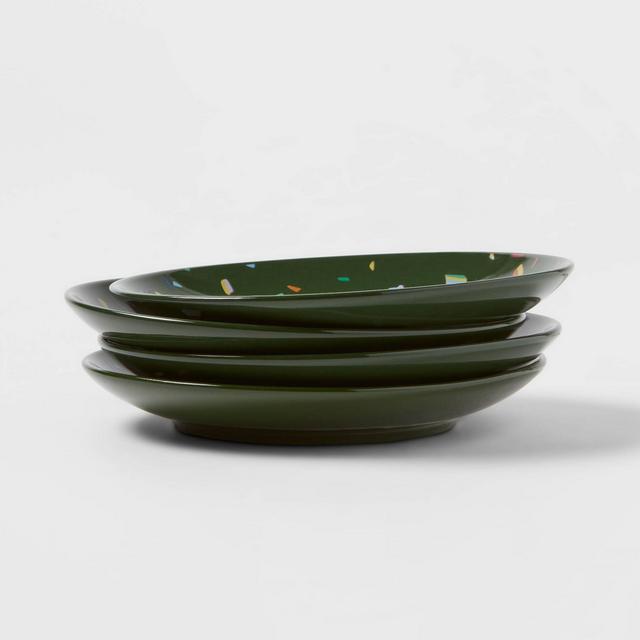 6" 4pk Stoneware Appetizer Plates Green - Opalhouse™