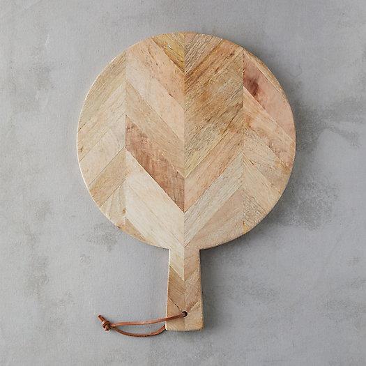 Herringbone Wood Round Board