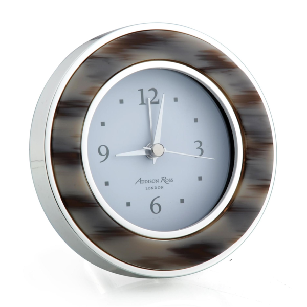 Horn and Silver Alarm Clock