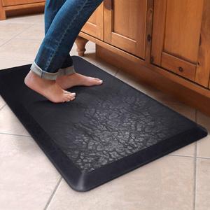 REIDEA Comfort kitchen Mat, 20"x36"x3/4", Premium Cushioned Floor Anti-Fatigue Mat for Kitchen and Standing Desks, Phthalate Free, Non-Slip, Non-Toxic, Black