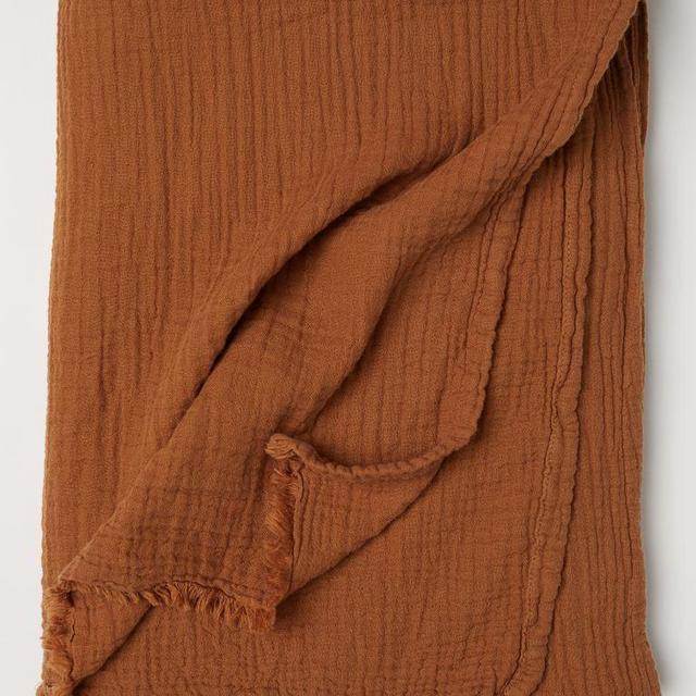 Crinkled Cotton Throw