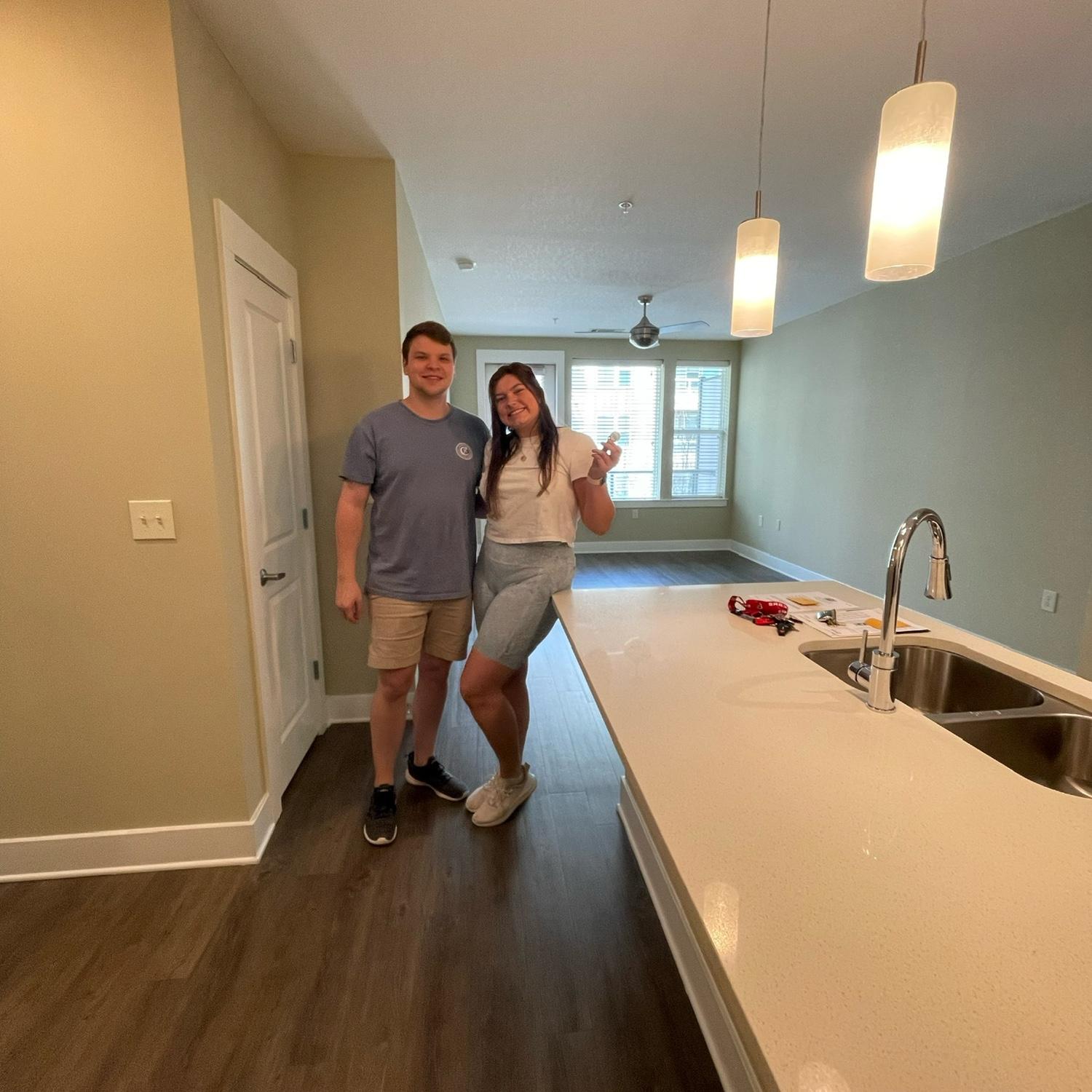 March 2022: Moved to Atlanta into our first apartment together