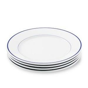Apilco Tradition Blue-Banded Salad Plates, Set of 4