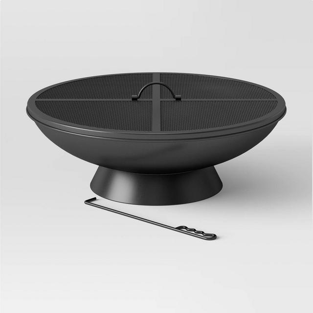 32.6" Metal Wood Burning Bowl with Spark Screen - Threshold™