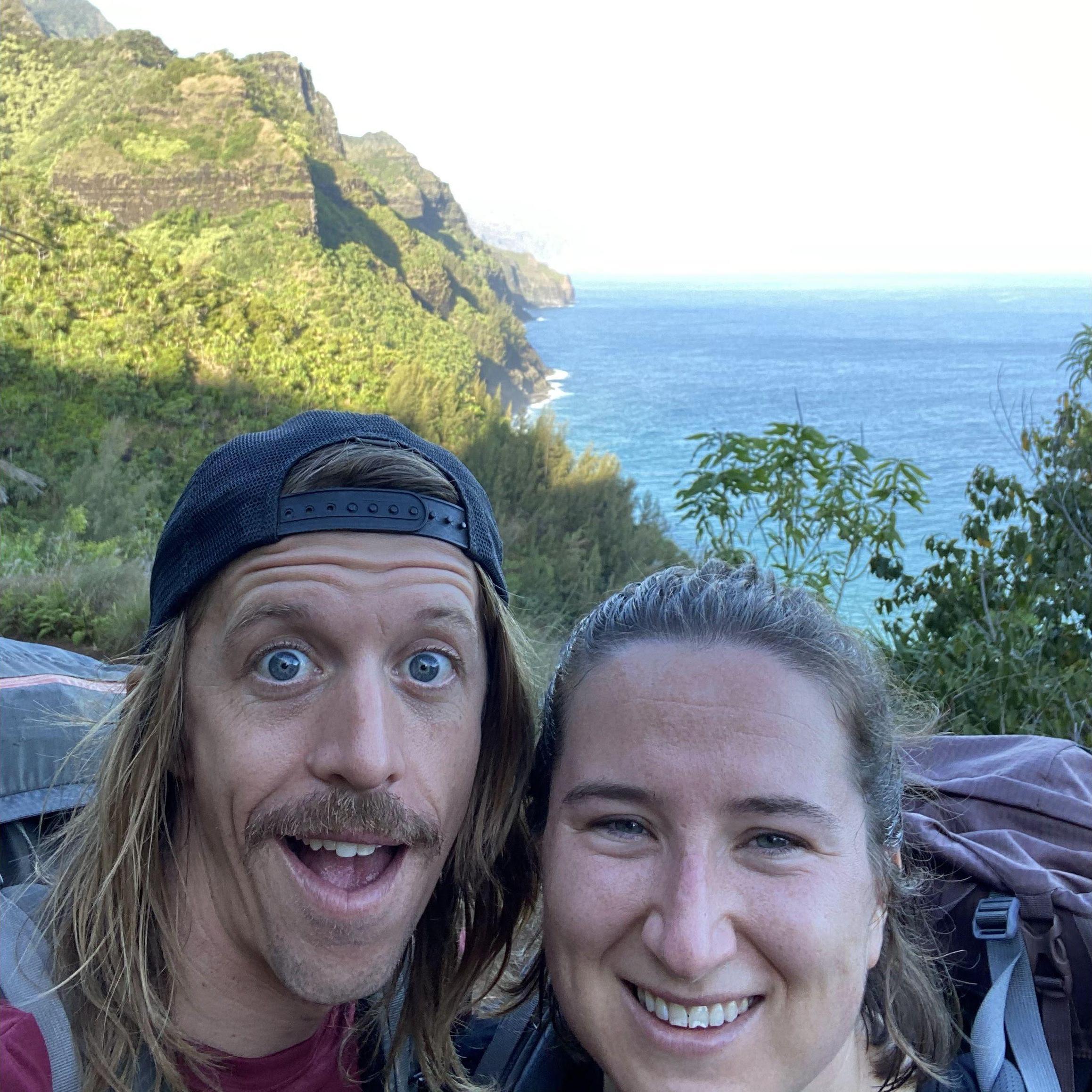Nick brought Sophie to one of his favorite trails, Kalalau in Hawaii.