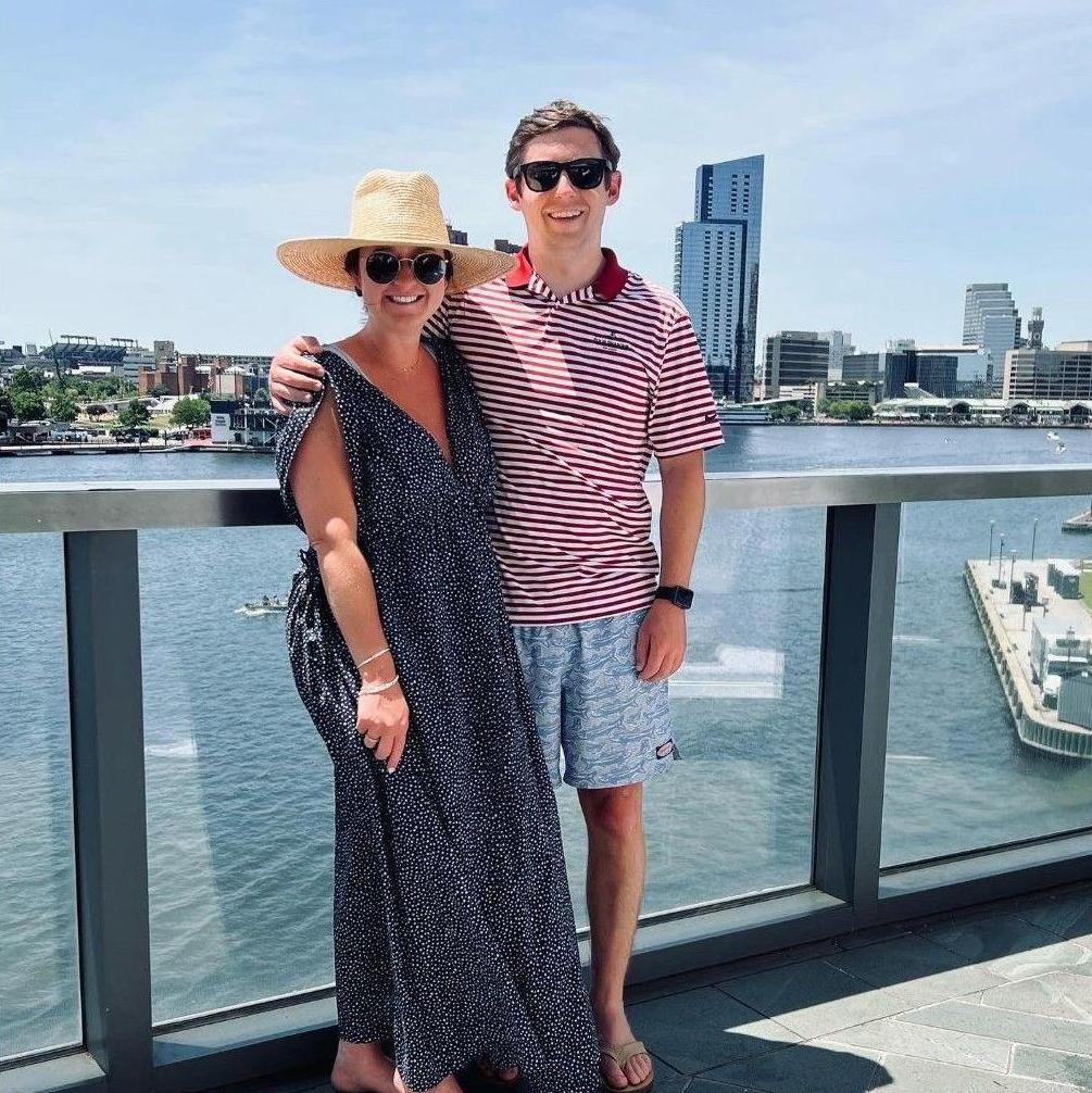 Evan & Mac celebrating the Fourth of July in Baltimore on the Harbor!