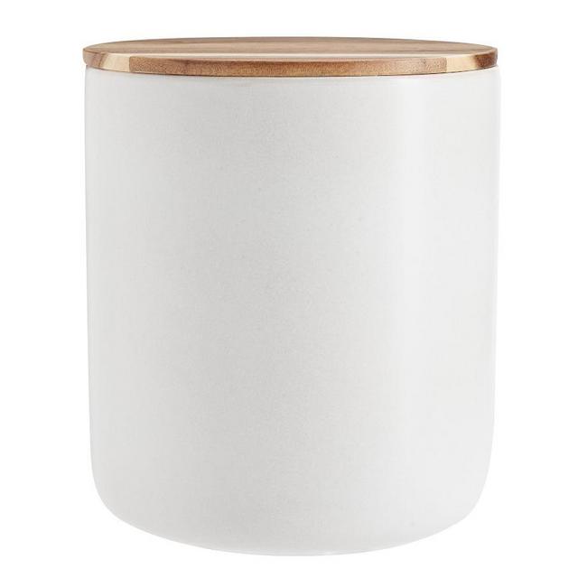 Mason Stoneware Canister, Large (6.5" dia. x 7.75" H) - Ivory