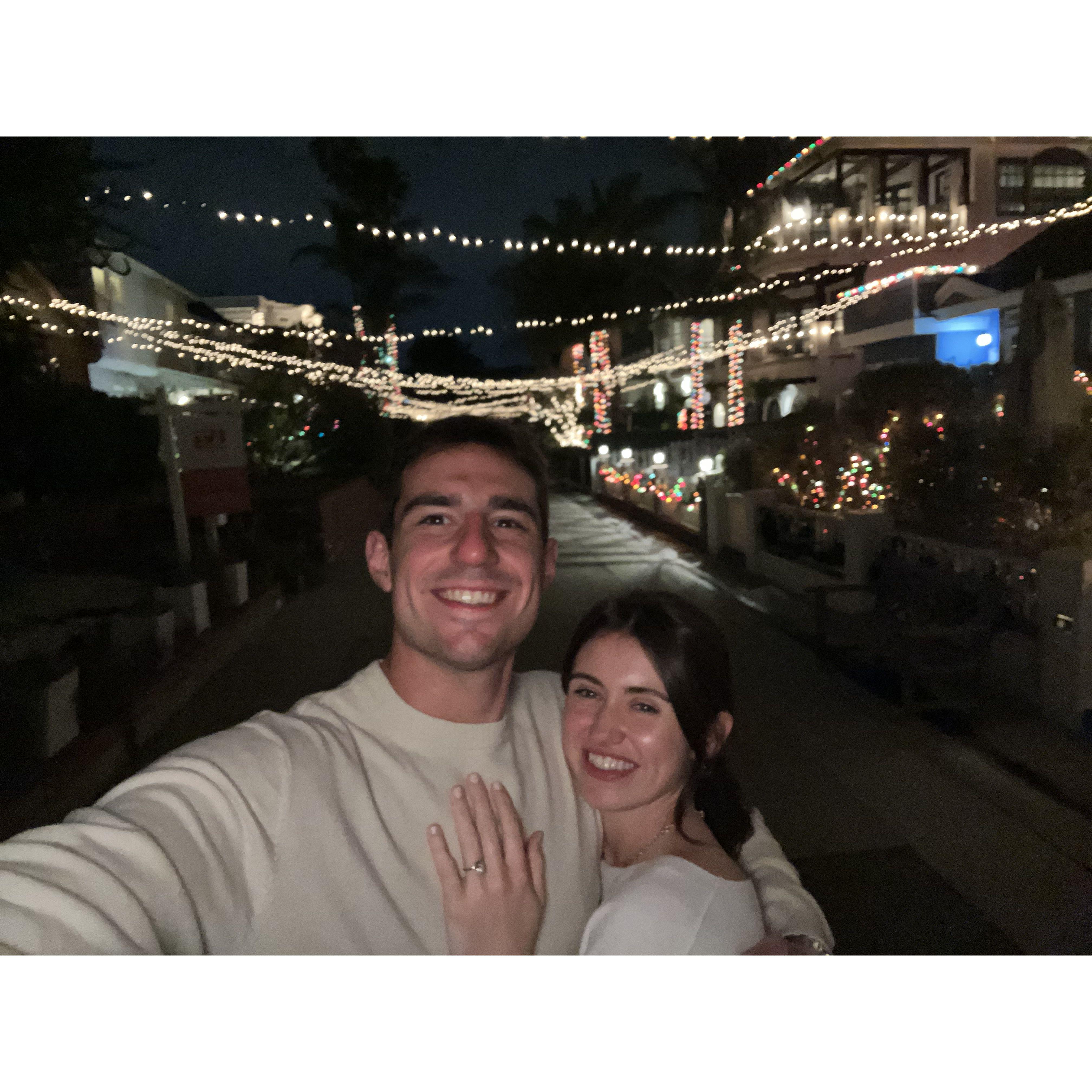 The night we got engaged!