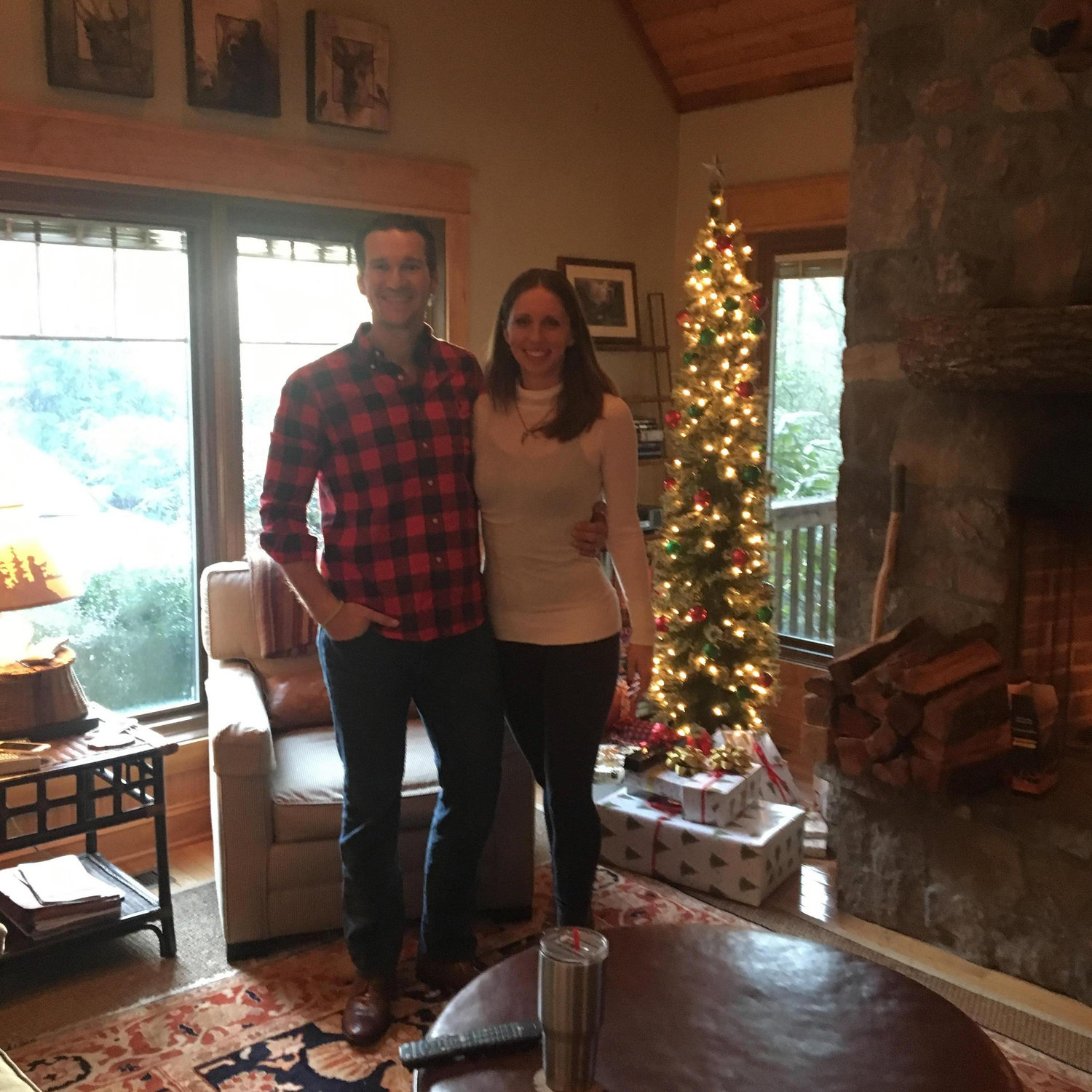 Our cabin in Highlands, NC with the Mills.