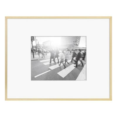 Thin Metal Matted Gallery Frame Gold 11x14